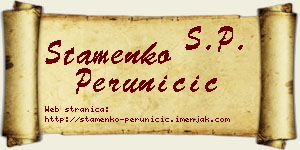 Stamenko Peruničić vizit kartica